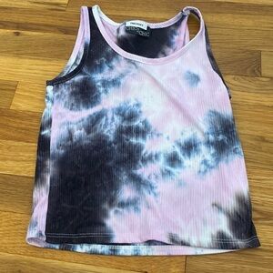 Chic2Chic Girl’s Pink and Black Tie Dye Tank Top Size 14